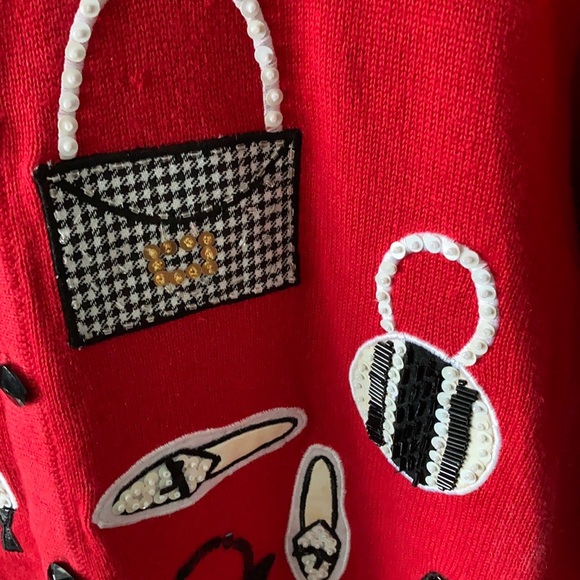 Vintage sequinned cardigan the collective works of Berek by Takako Sakon - Picture 4 of 15